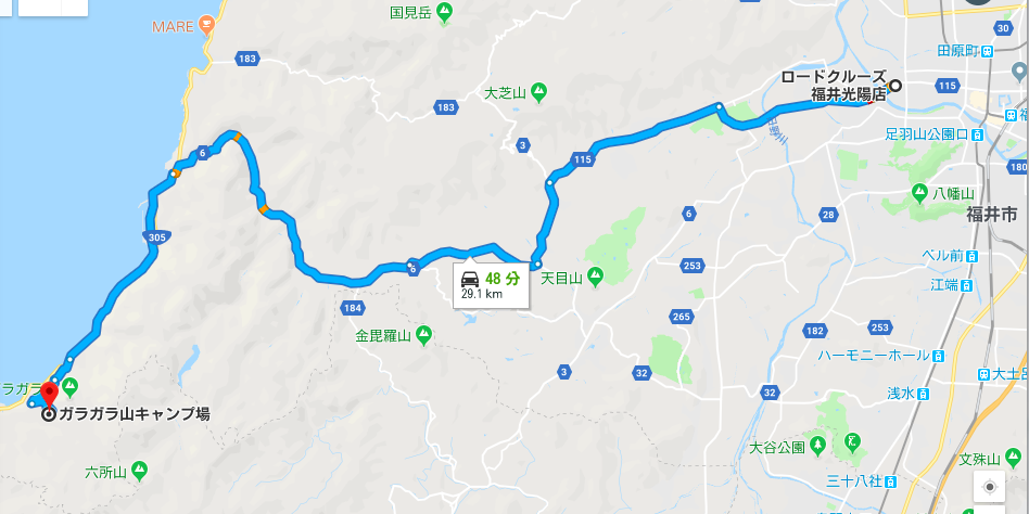 ガラガラ山キャンプ場福井